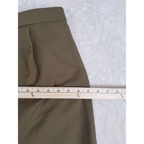 Halogen Skirt sz 6 Green Straight Pencil Knee Stretch Career Church Slim Pockets - Picture 10 of 11